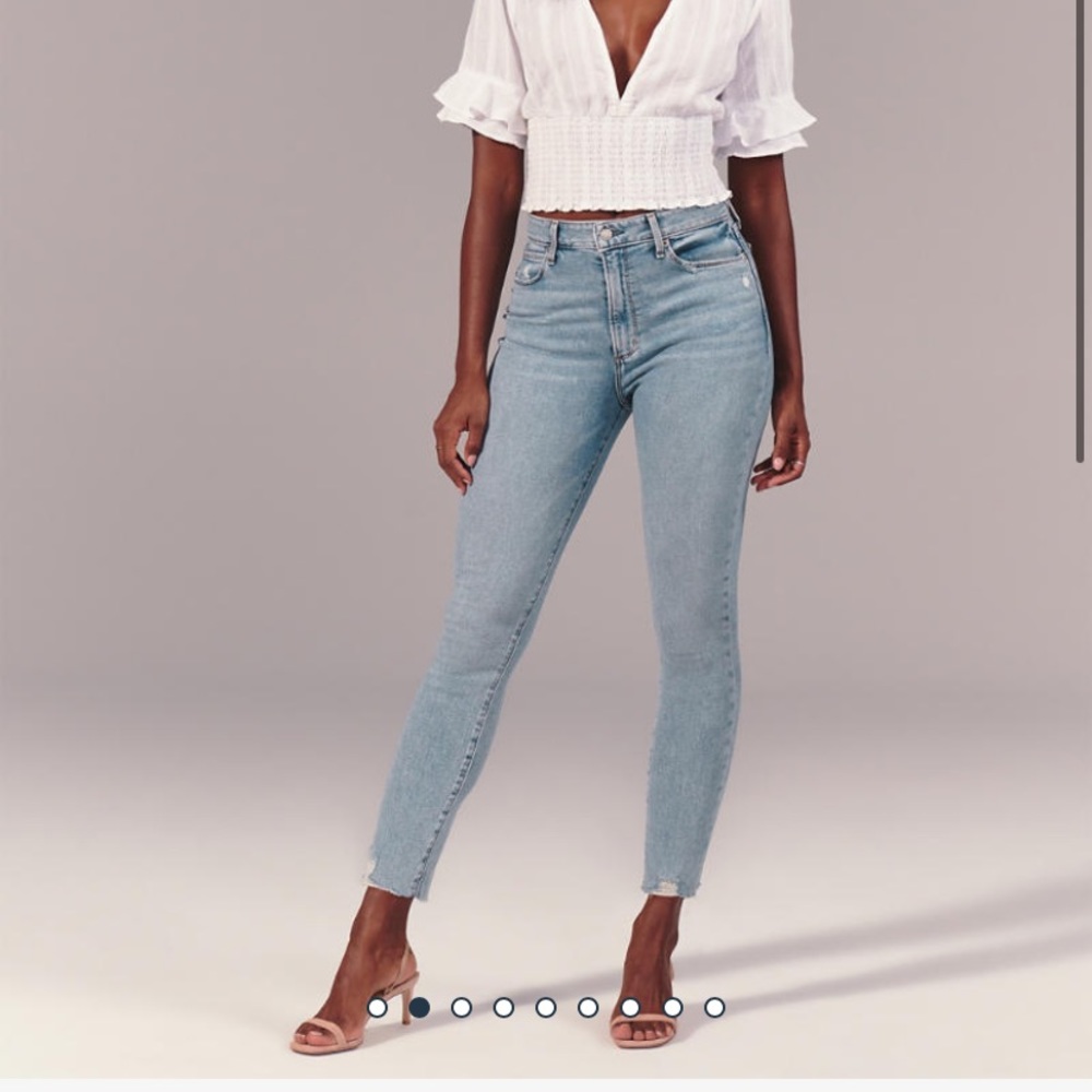 Abercrombie Curve Love high rise ankle skinny jean